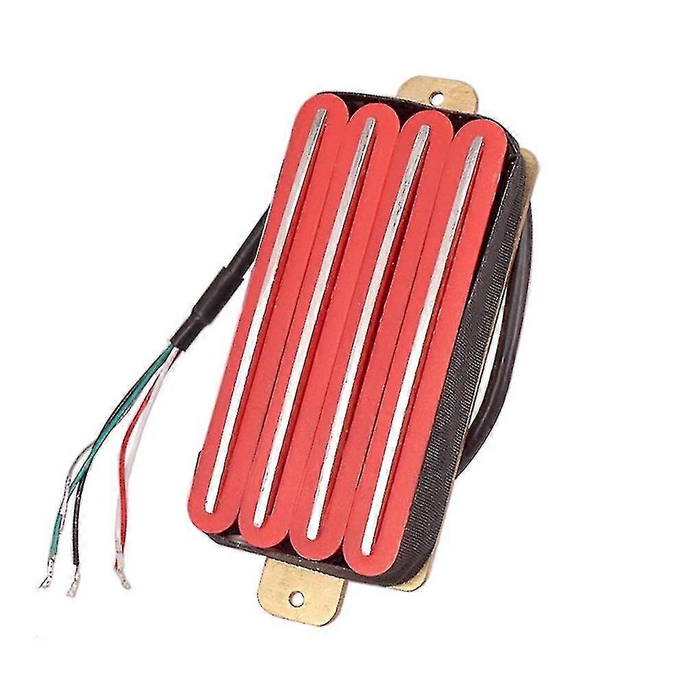 Hot Rail 2-bladig elgitarr Humbucker-pickuper 4-trådspickup Gitarrpickuptillbehör Röd