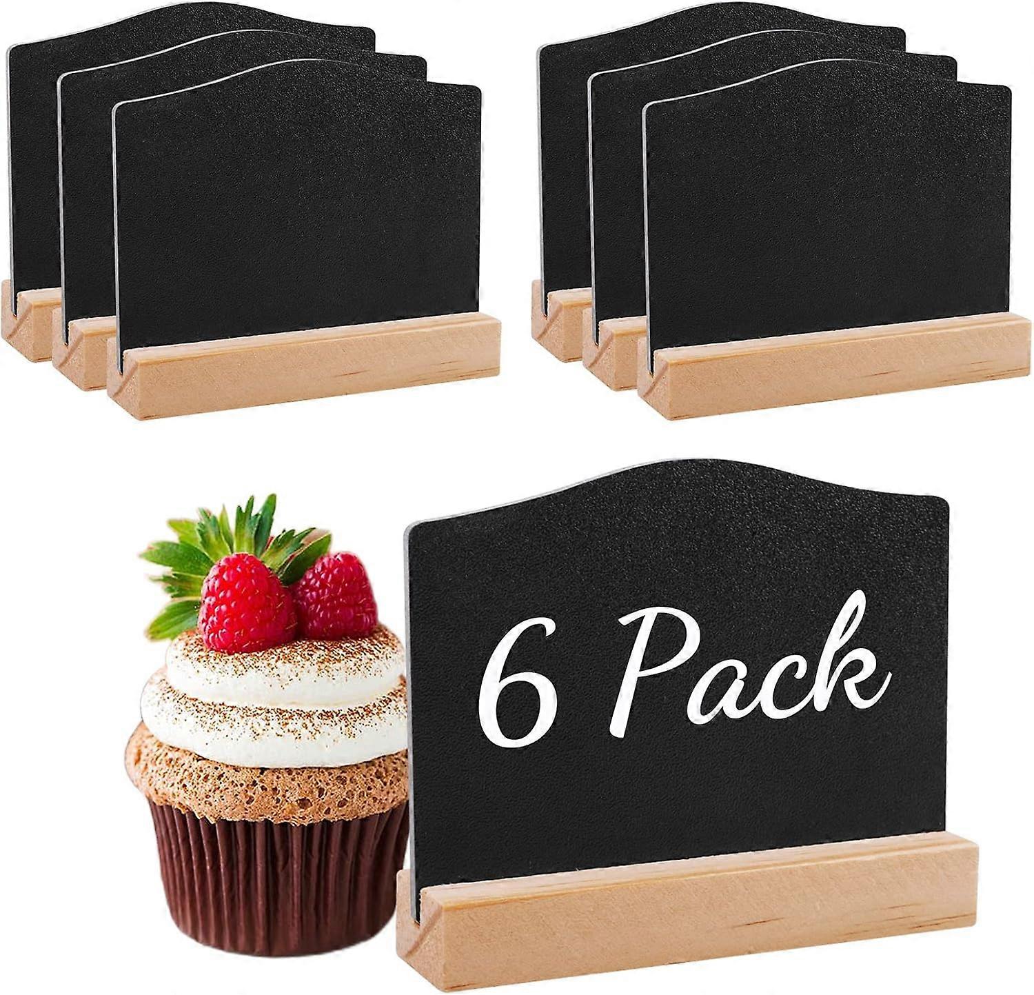 Mini Chalkboard Signs 6 Pack Double Sided Mini Chalk Boards with Stands for Table Display Food Labels Party Table Decoration