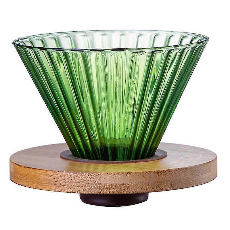 Coffee Dripper Glass Funnel Drip Coffee Maker Filter Transparent Reusable Pour over Brewing Cup wit