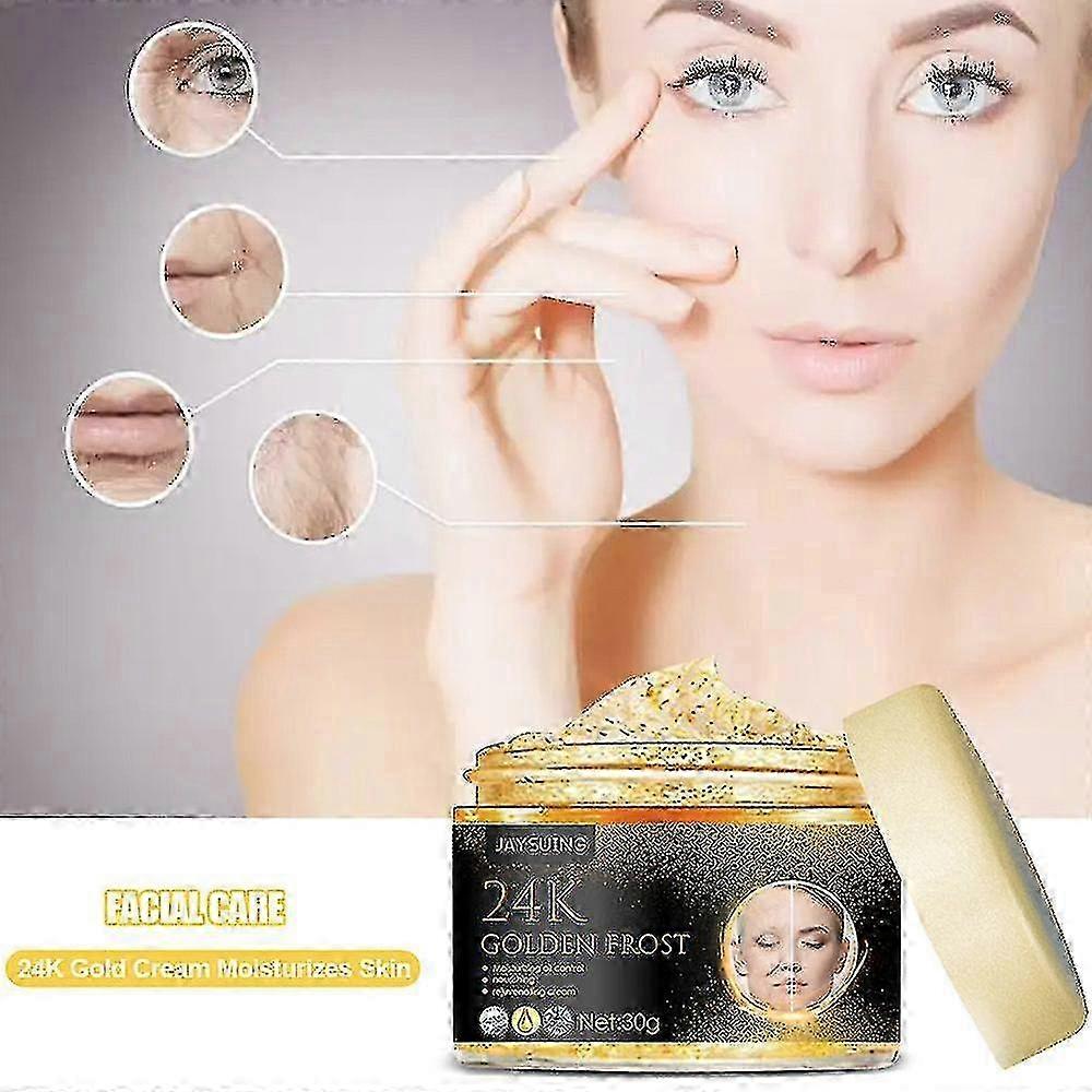 Jaysuing 24K ゴールド クリーム 脱塩 ファイン アンチリンクル ファーミング モイスチャライズ ザ スキン |