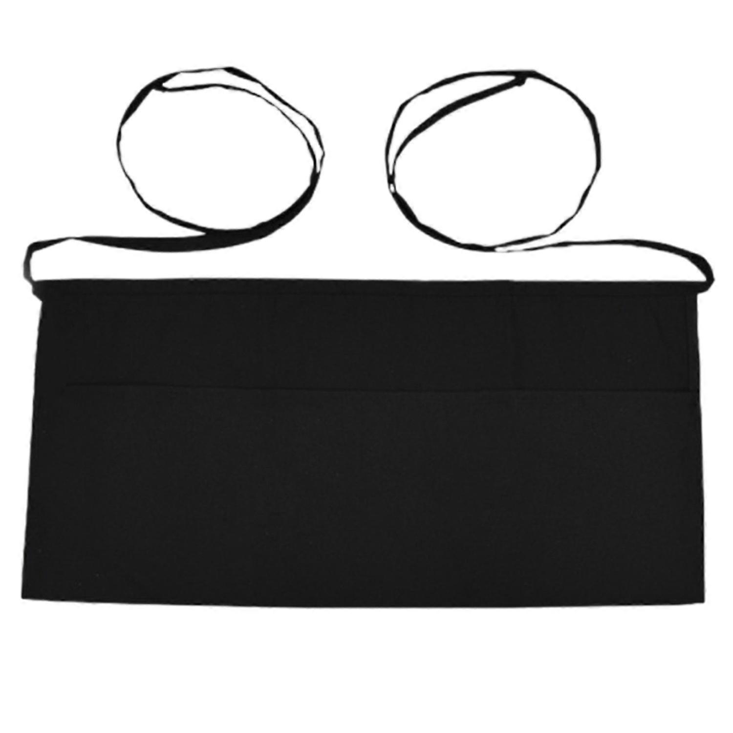 Waiter Apron Multiple Pockets Wear Resistant Lace Up Design Waterproof with Long Straps Anti-fouling
