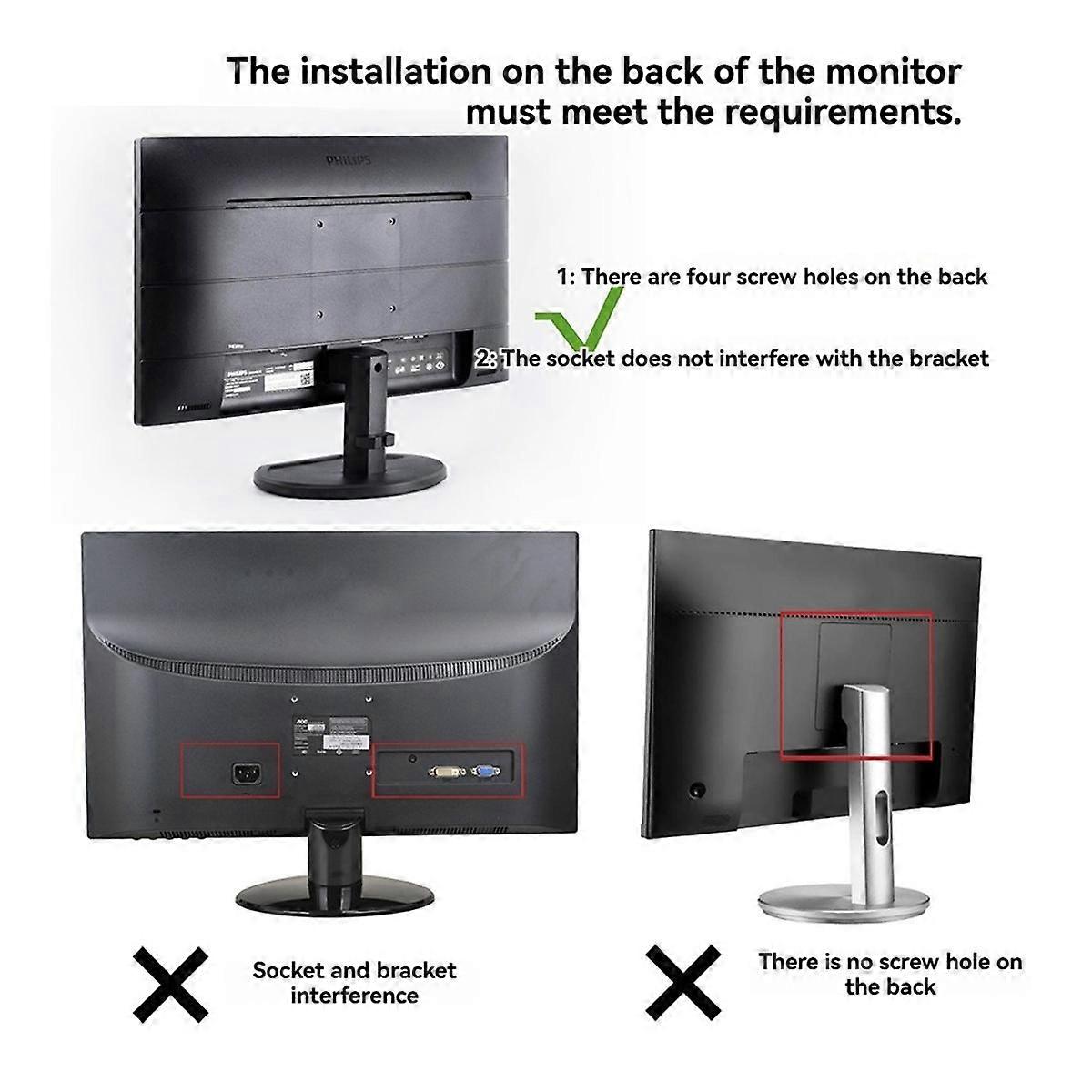 Wand- und Desktop-Halterung für Wand- und Desktop-Halterung Computerständer für Mini-Erweiterung unter dem Schreibtisch