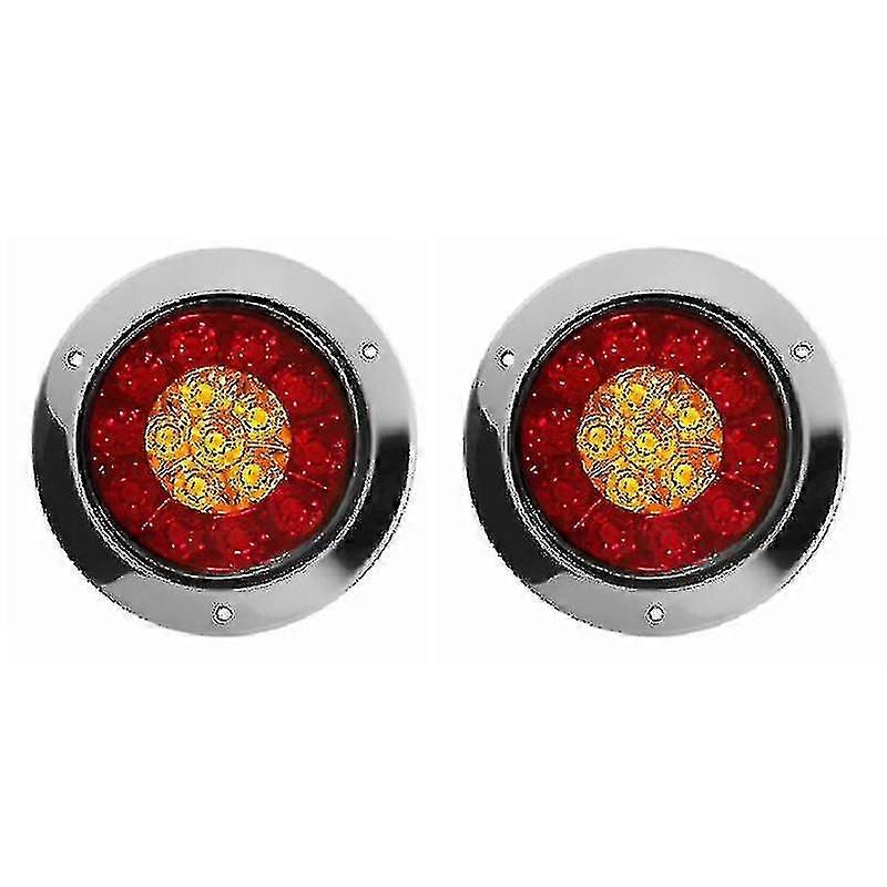 Uudet mallit 2x 16 LED-suuntavilkku pysäytysjarruvalo perävaunu pyöreät takavalot sivuvalaisin