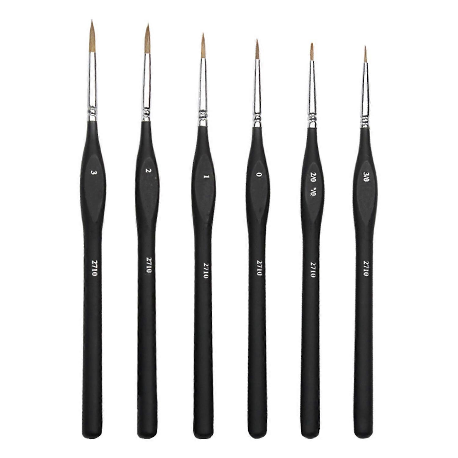 6Pcs/Set Ultra-Fine Detail Paint Brushes Set Oil Painting Brushes Acrylic Watercolor Oil Miniature