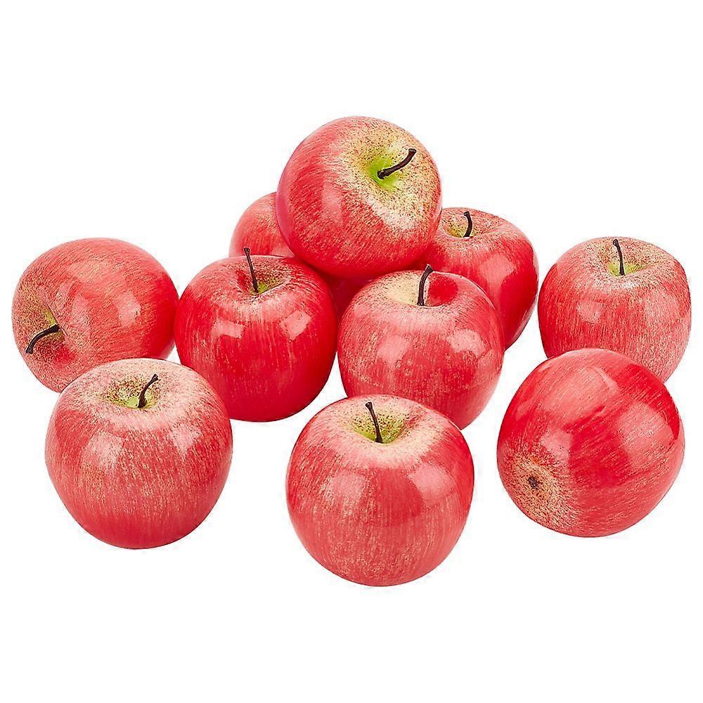 10Pcs Foam Simulation Apple Model Artificial Fruit Photography Props Home Decoration Red 81.5x81mm