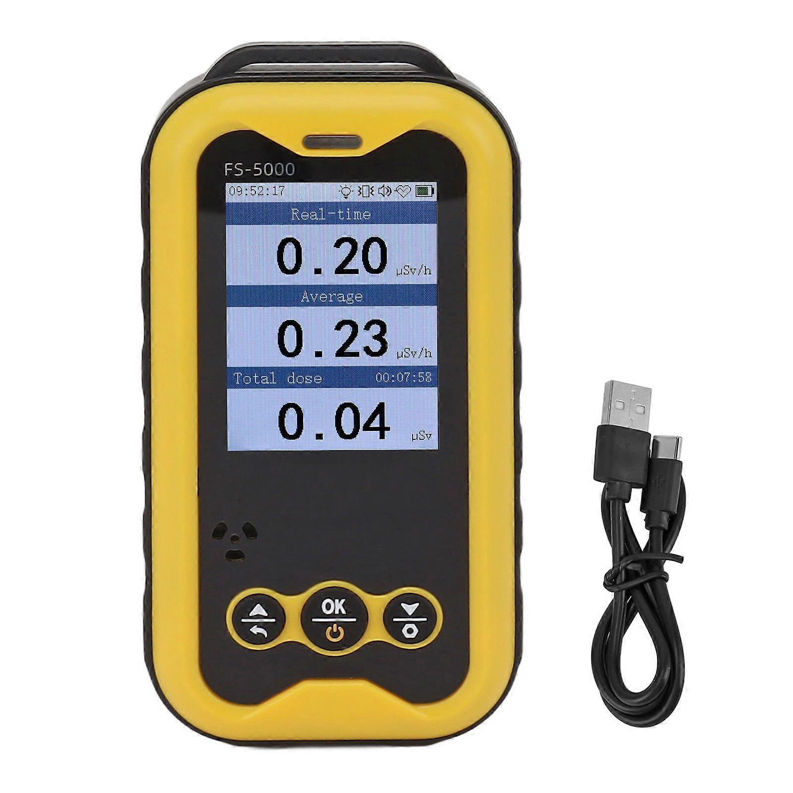 Portable Radiation Monitor 0.01Sv/h50msv/h 1800mAh 2.4 in TFT LCD Screen Monitor X   Rays Handheld Radiation Detector