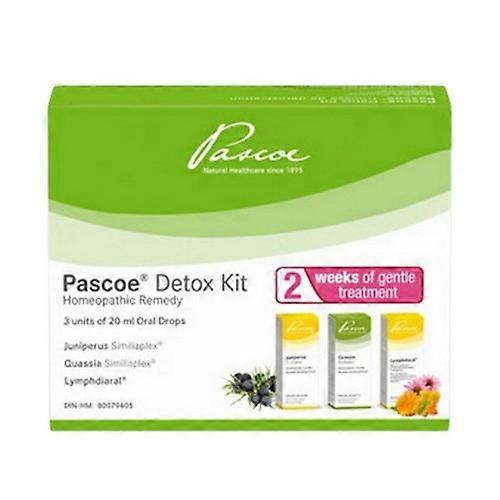 Pascoe 排毒套装 温和治疗杜松和淋巴酸，3 X 50 毫升