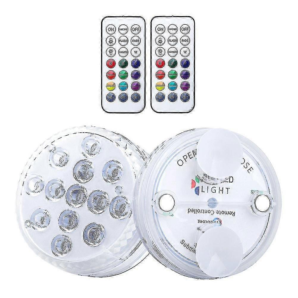 2pcs Led Unterwasser Licht Lampe Pool Tauchlampe Transparent