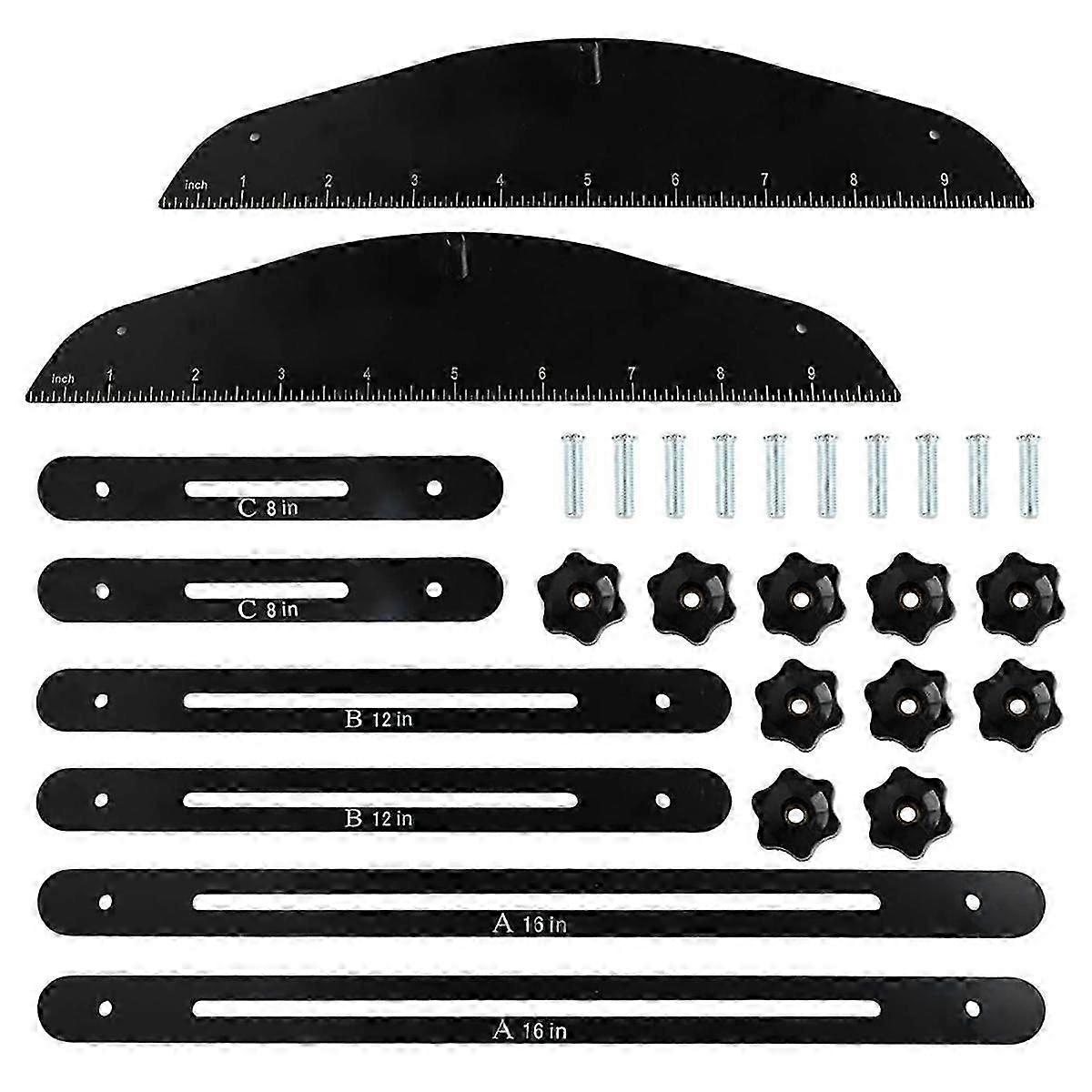 Stair Treads Gauge Template Tool,stair Measuring Ruler Set,shelf Layout Tool For Stairs,risers,shelf And Cutting Drywall