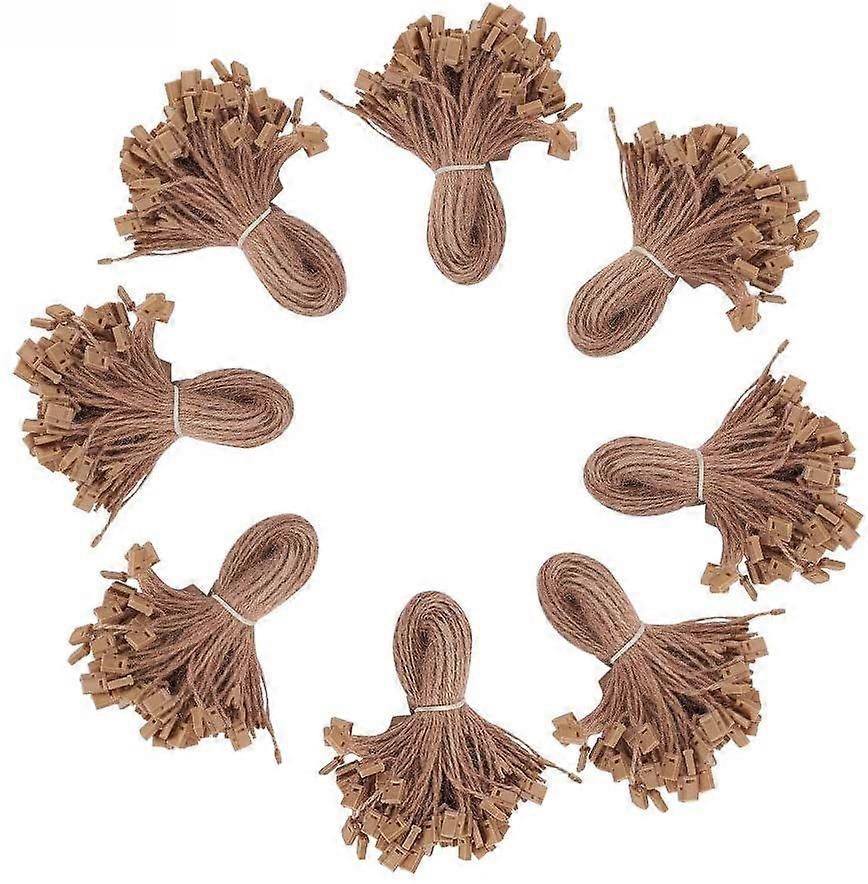 about 1200pcs 7 Inch Hang Tag Fasteners Price Tag String Hemp Twine Snap Locks Pin Security Loop for Stores Jewelry Merchandise Clothing