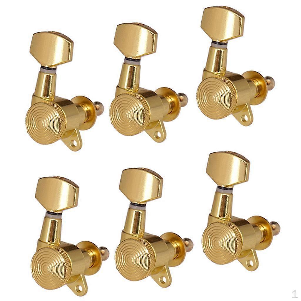 6pcs String Tuning Pegs Locking Keys Square Machine Heads 6R