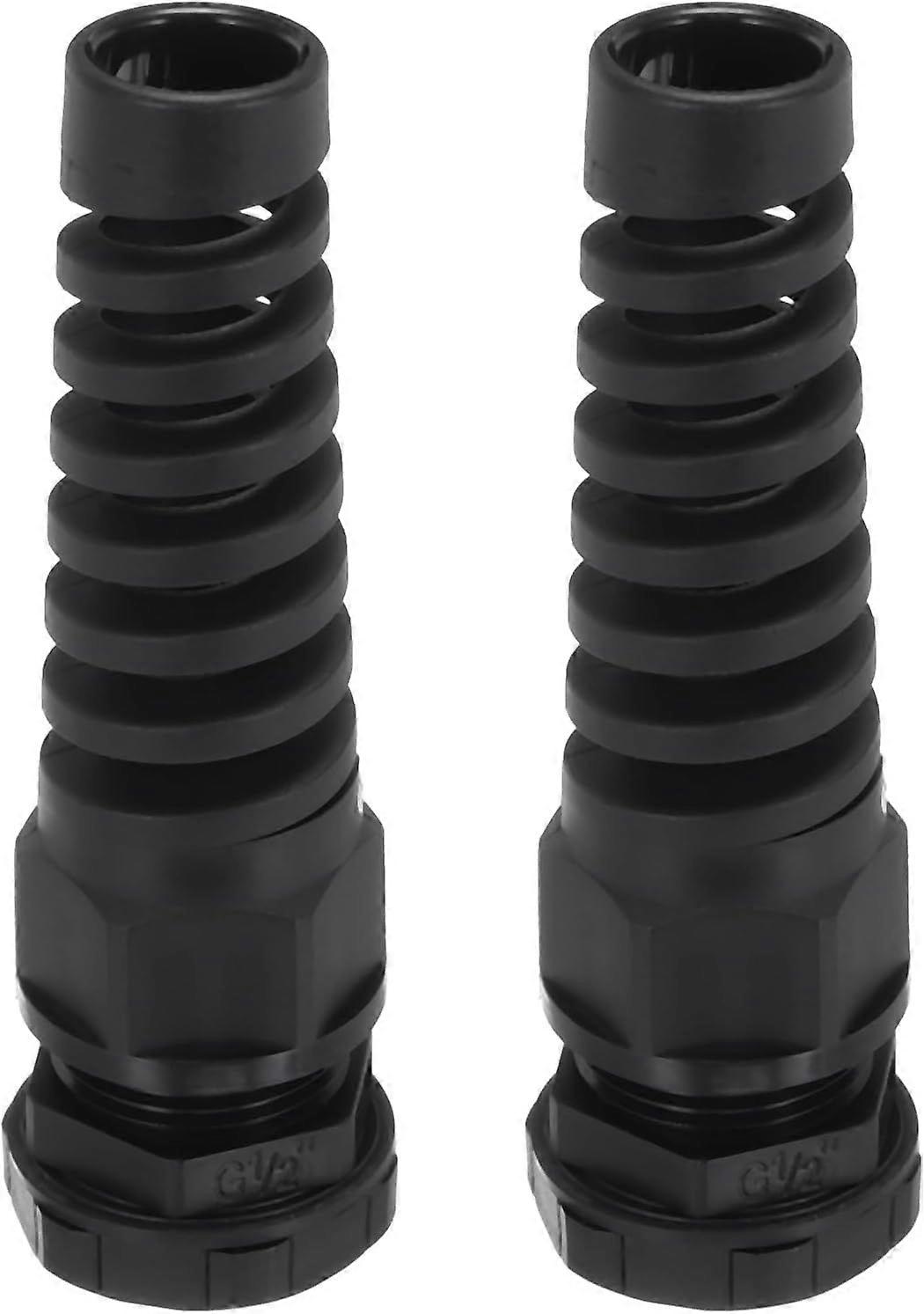 black sourcing map 2pcs Adjustable Nylon Waterproof Cable Glands for Cable Wire