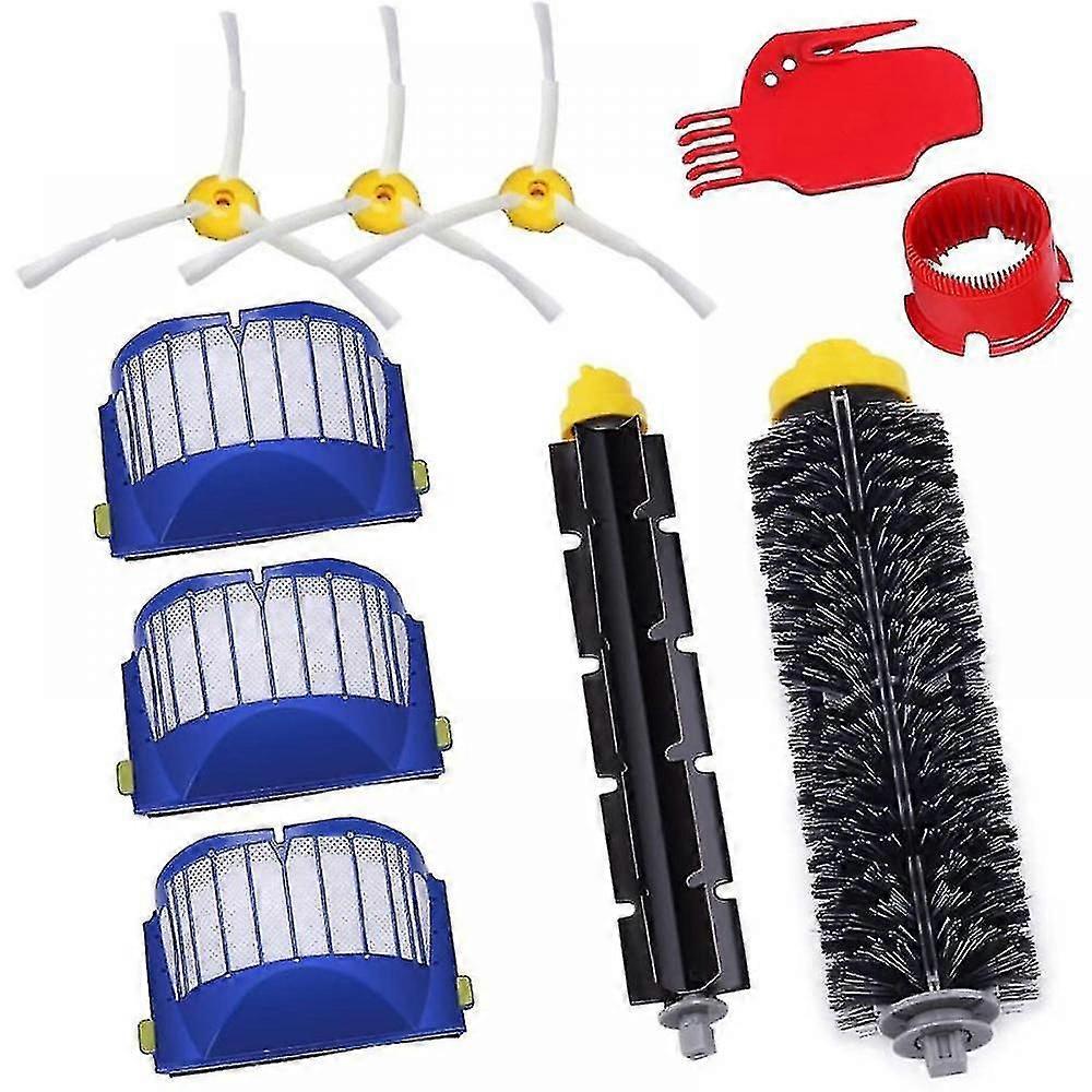 Honfa Accessories Kit For Irobot Roomba 600 Series 610/620/630/650/680 Replacement Parts Filters Bristle Brushes3-armed Side Brushesflexible Beater