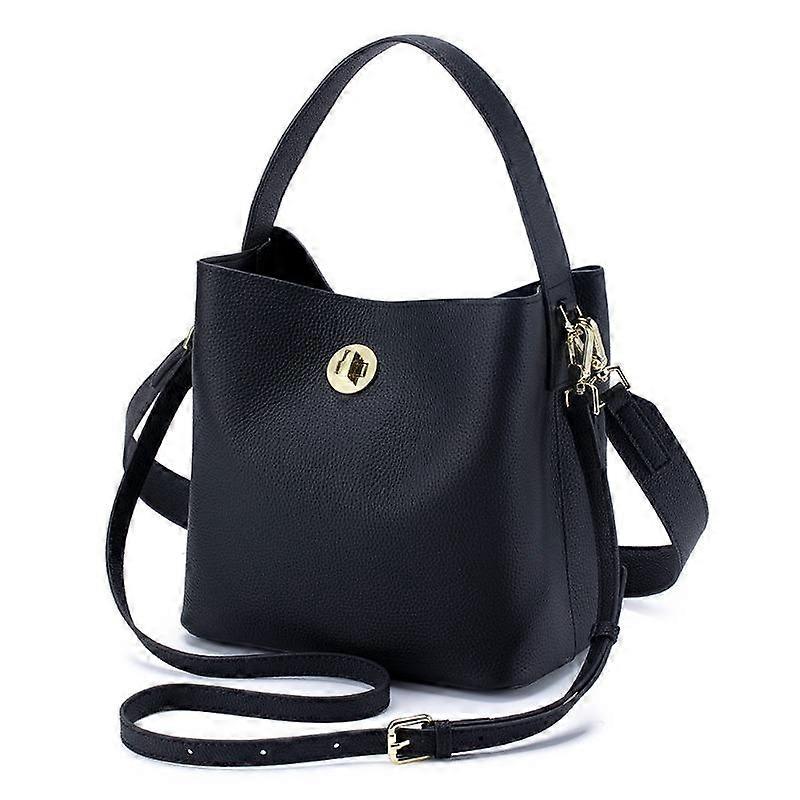 Borsa a secchiello Senior Sense in pelle, borsa tutto in uno, borsa a tracolla da donna, borsa a mano di grande capacità