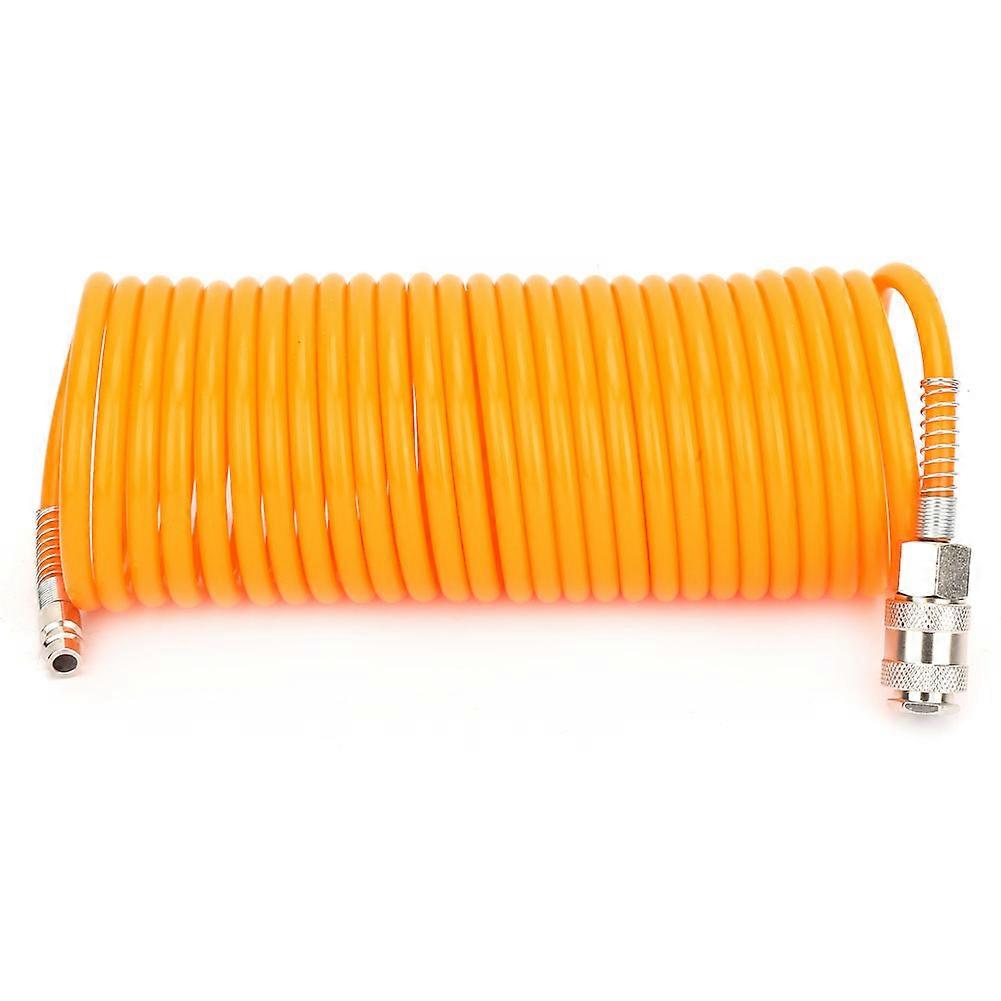 7.5M Orange Flexible PE Pneumatic Air Compressor Hose Pipe With Male/Female Quick Connector(#2)