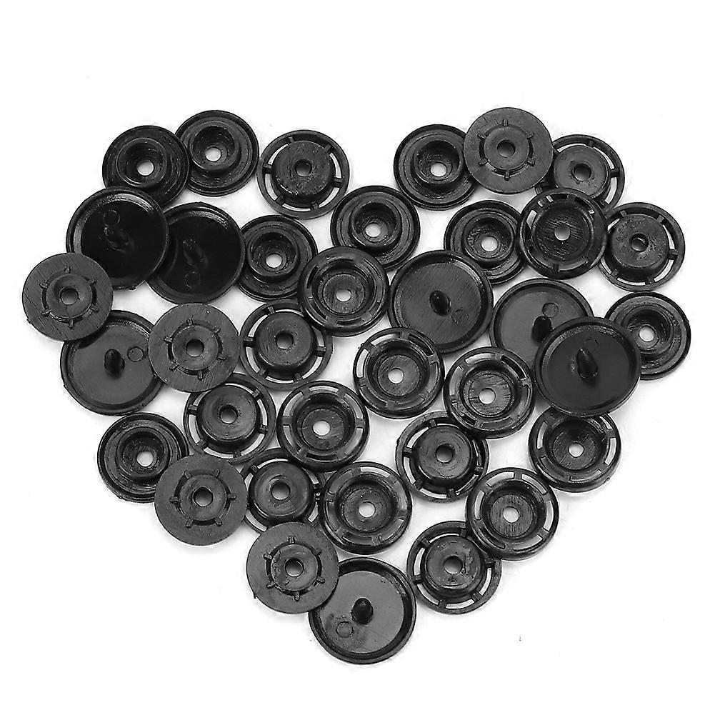 1000 Sets Harmless Resin Snap Button Set Children Cloth Quilt Cover Button Pressed(Black T5)