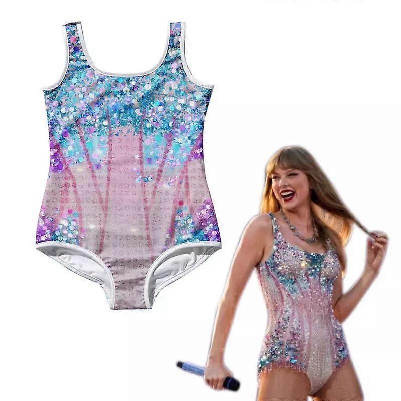 Barn Taylor Swiftie Print Badedrakt Badetøy Scene Performance Kostyme