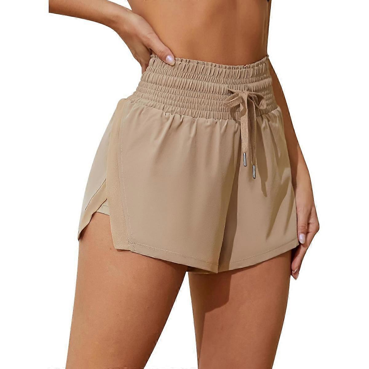 Charmleaks Women's 3" High Waisted Swim Board Shorts Quick Dry Beach Shorts with Pockets