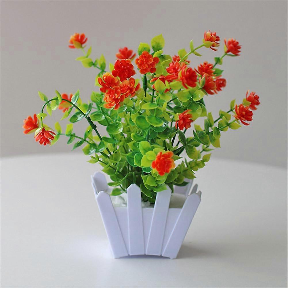 Artificial Potted Flowers Fake False Plants Outdoor Garden Home In Pot Decor