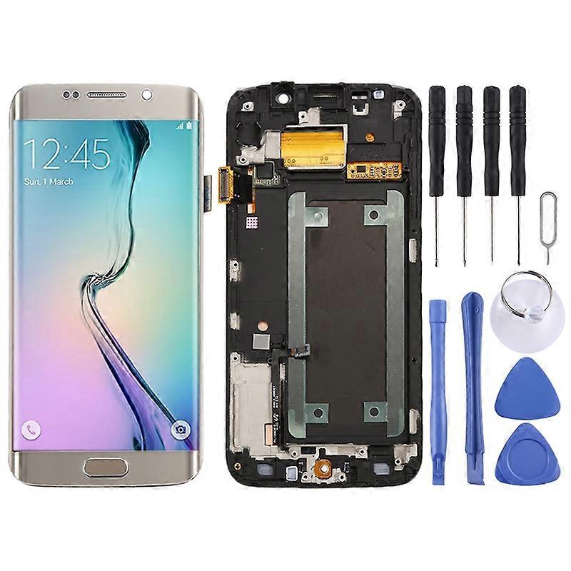 COMPATIBLE Super AMOLED LCD Screen For Samsung Galaxy S6 Edge SM-G925F Digitizer Full Assembly with Frame
