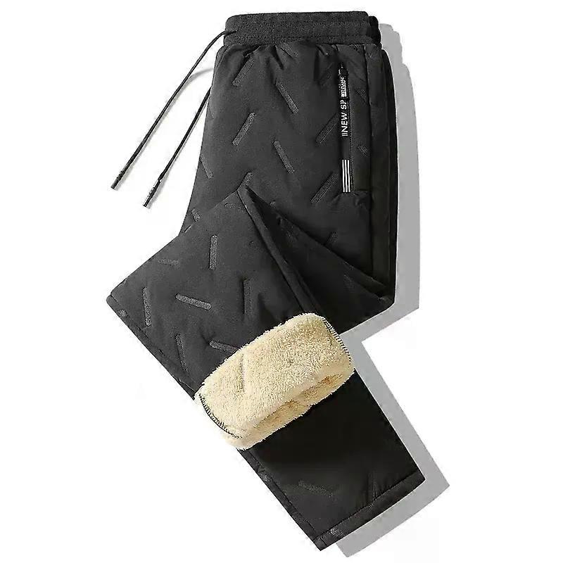 Winter Pants Men Motorcycle Plush Thick Fleece Sweatpant Lambswool Thermal Trousers Casual Pants Windproof Warm Cotton Pant Male