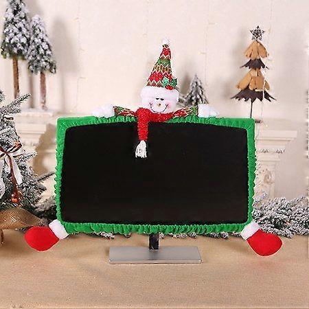 Christmas Computer Monitor Cover LCD Display PC TV Monitor Decoration