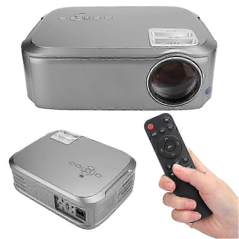 Lcd 1080p Hd Projector Mini Portable Home Cinema Theater Media Player 100-240v Eu Pluggray