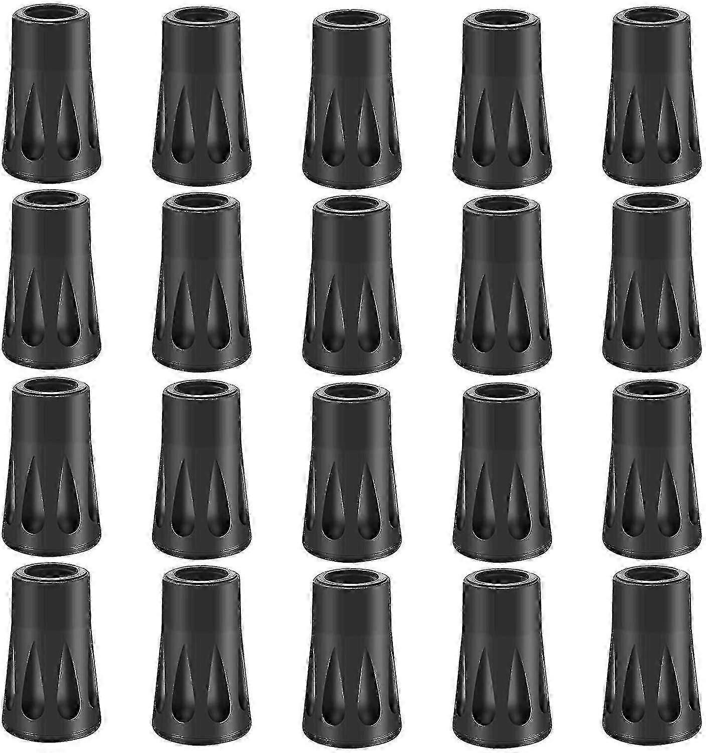 20 X Rubber Buffer Set Hiking Poles Rubber, Buffer Nordic Walking Pads, Asphalt Pads Replacement Pla