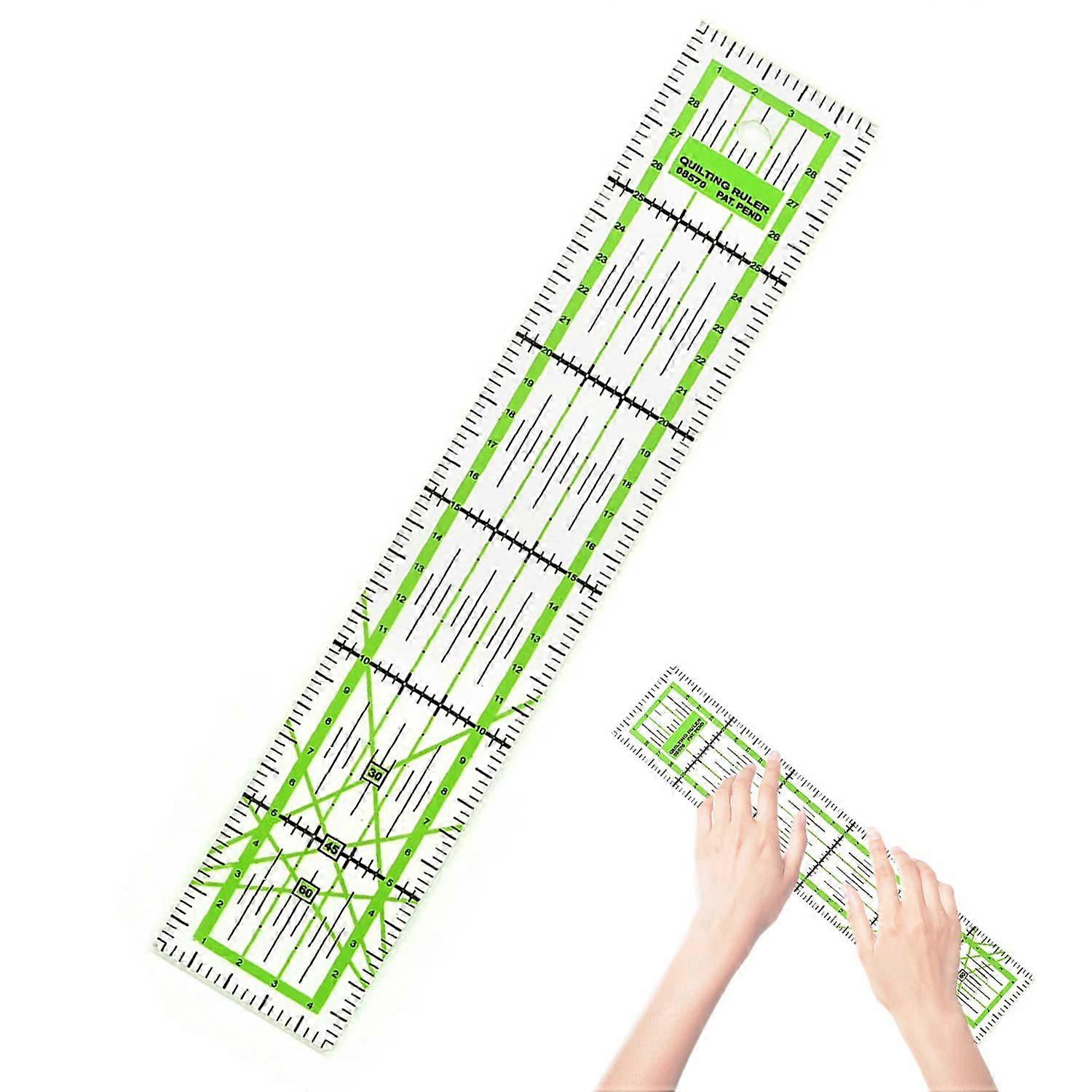 30 x 5 cm Acrylic Measuring Ruler, Sewing Patchwork Ruler with Grid Line for Sewing and Crafts