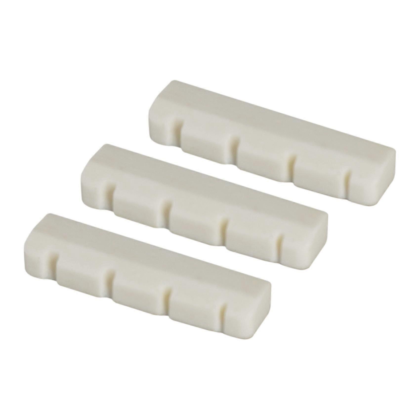 Bass Bone Bridge Saddle And Nut For 4 String Bass Guitar Pack Of 3