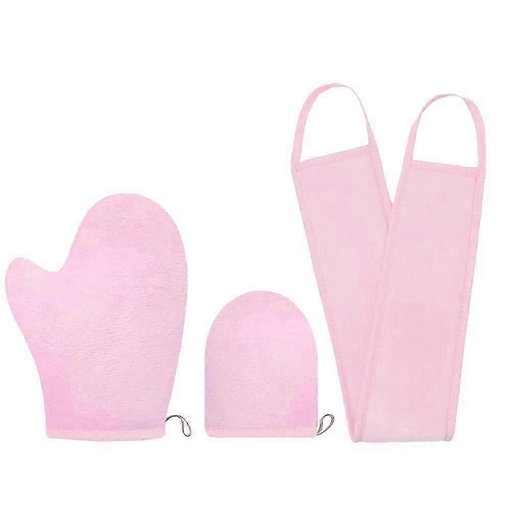 Self Tanning Mitt Applicator Kit, with Self Tanner Mitt, Self Tan Lotion Back Applicator, Exfoliating Glove and Finger Mini Tanning Mitt, Tan Mitt for