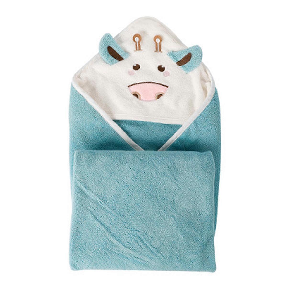 Unisex Dětská osuška s kapucí, polyester s pocitem mraku super absorpční společník do koupání pro 1-6 let, sloní design