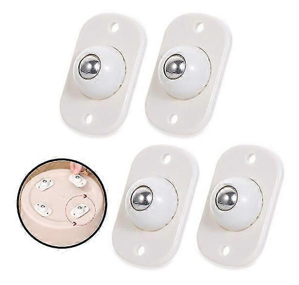 Universal Self-adhesive Mini Svel Wheel Removable Base,universal Wheel Bin Pulley Shelf Rollers Under Bed Storage Box Bottom Small Wheels(white)20P