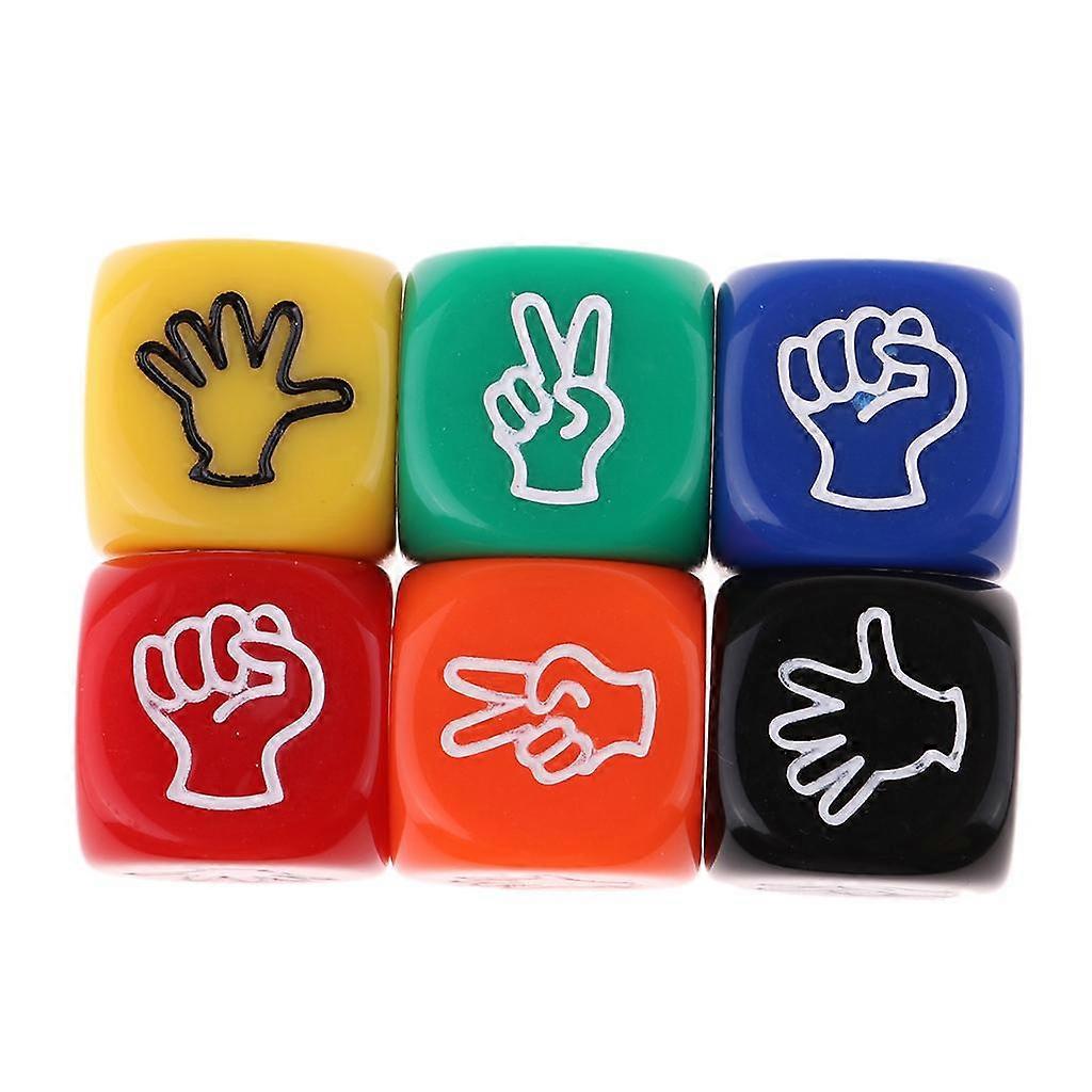 Rock Paper Scissors Dice Board Game Cubes Dice Set for Kids Game Lovers