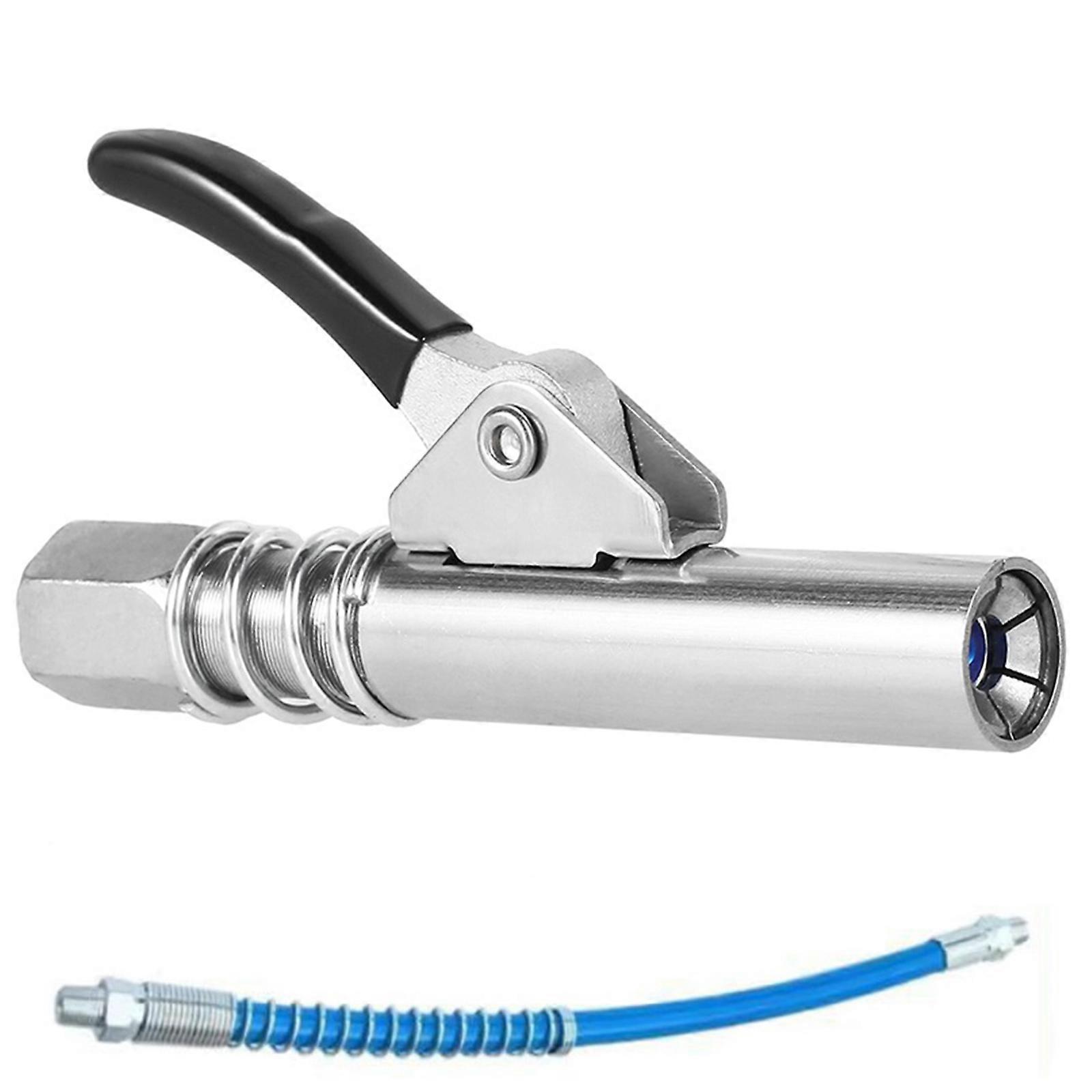 Grease Coupler 10000PSI NPT I/8 Leak-Free Grease Tool Heavy-Duty Quick Lock Single Handle Stainless Oil Injector Nozzle