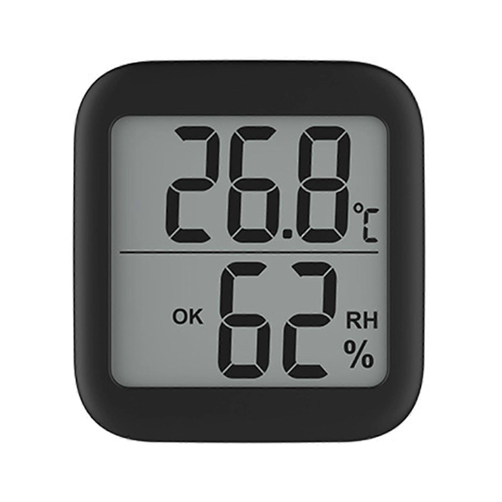 Portable Hygrometer Indoor Thermometer for Home Room Thermometer Humidity Meter Accurate Temperature Humidity Sensor Black