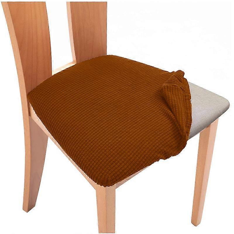 Polar Fleece Chair Cushion Cover Stretch Cheap Dining Cushion Seat Case Without Backrest Protector For Kitchen Chairs Hotel Home