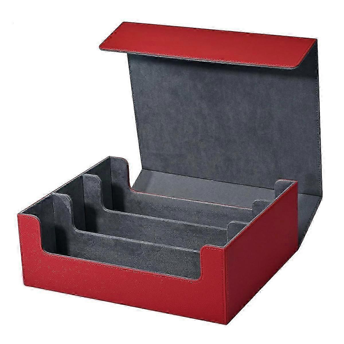 Card Storage Box for Trading Cards, Card Deck Case Holds 1800+ Single Sleeved Cards Storage Box, Re JN