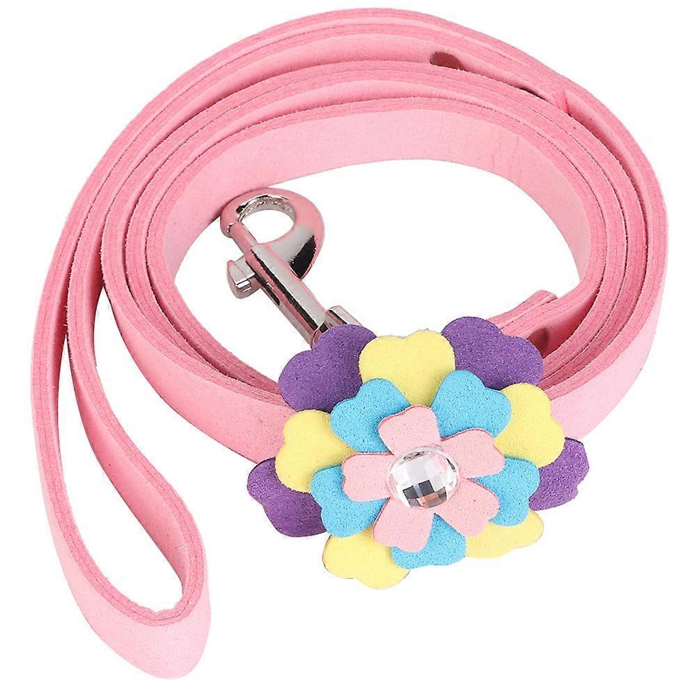 Pet Pulling Rope - Durable Flower Pattern Dog Leash for Small to Medium Breeds, 6 Feet Long, Nylon Material, Stylish Design