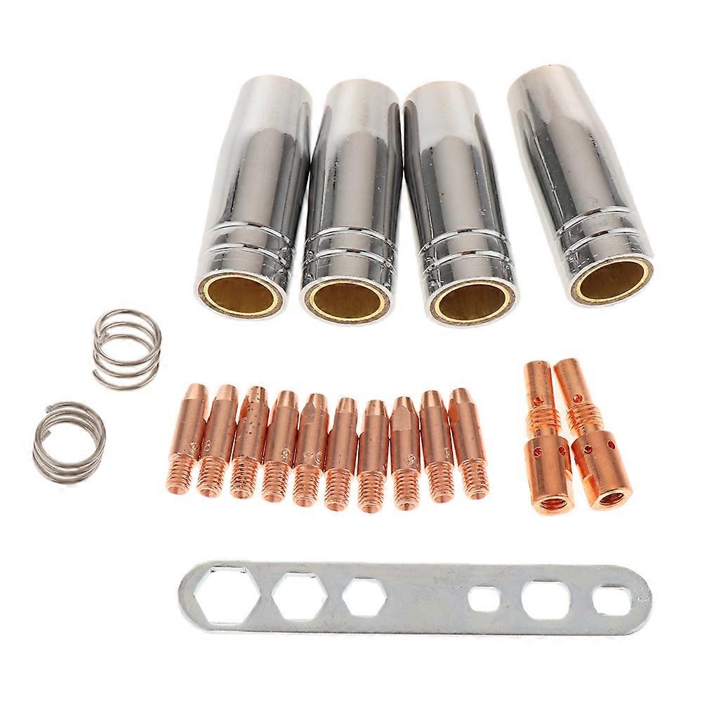 Welding Tips, Nozzle Conrod Wrench And Set of Springs Suitable for MB 25AK MIG