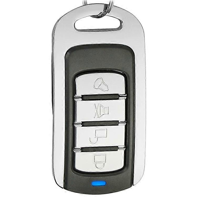【New】 315MHz Metal Learning Code 4 Keys Remote Control for Car Garage Door (Black + Silver)