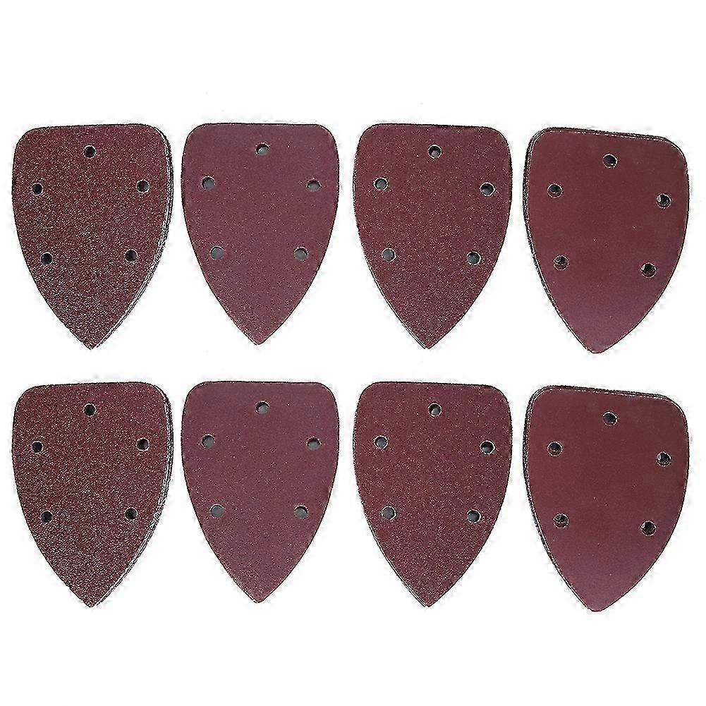 40Pcs Triangle Sandpaper Back Velvet 5 Hole Set Sanding Polishing Tools 140 x 90mm
