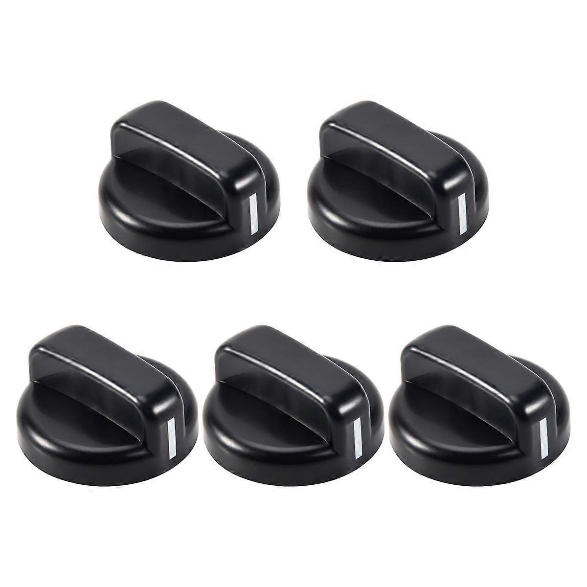  5 PCS Kitchen Black Plastic Gas Stove Cooker Control Knobs