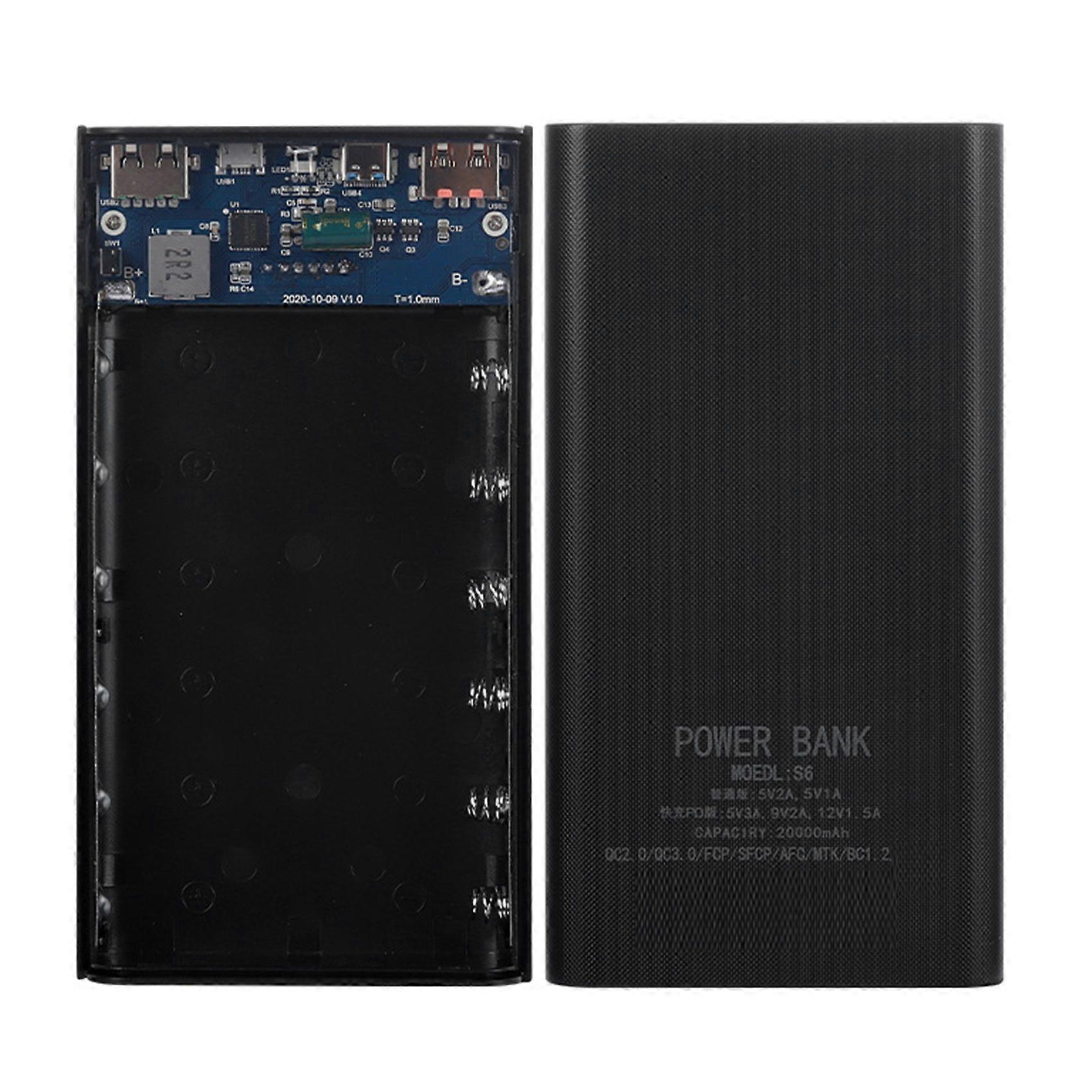 18650 Battery Power Bank Box for 6X18650 Battery Powerbank Case(A)