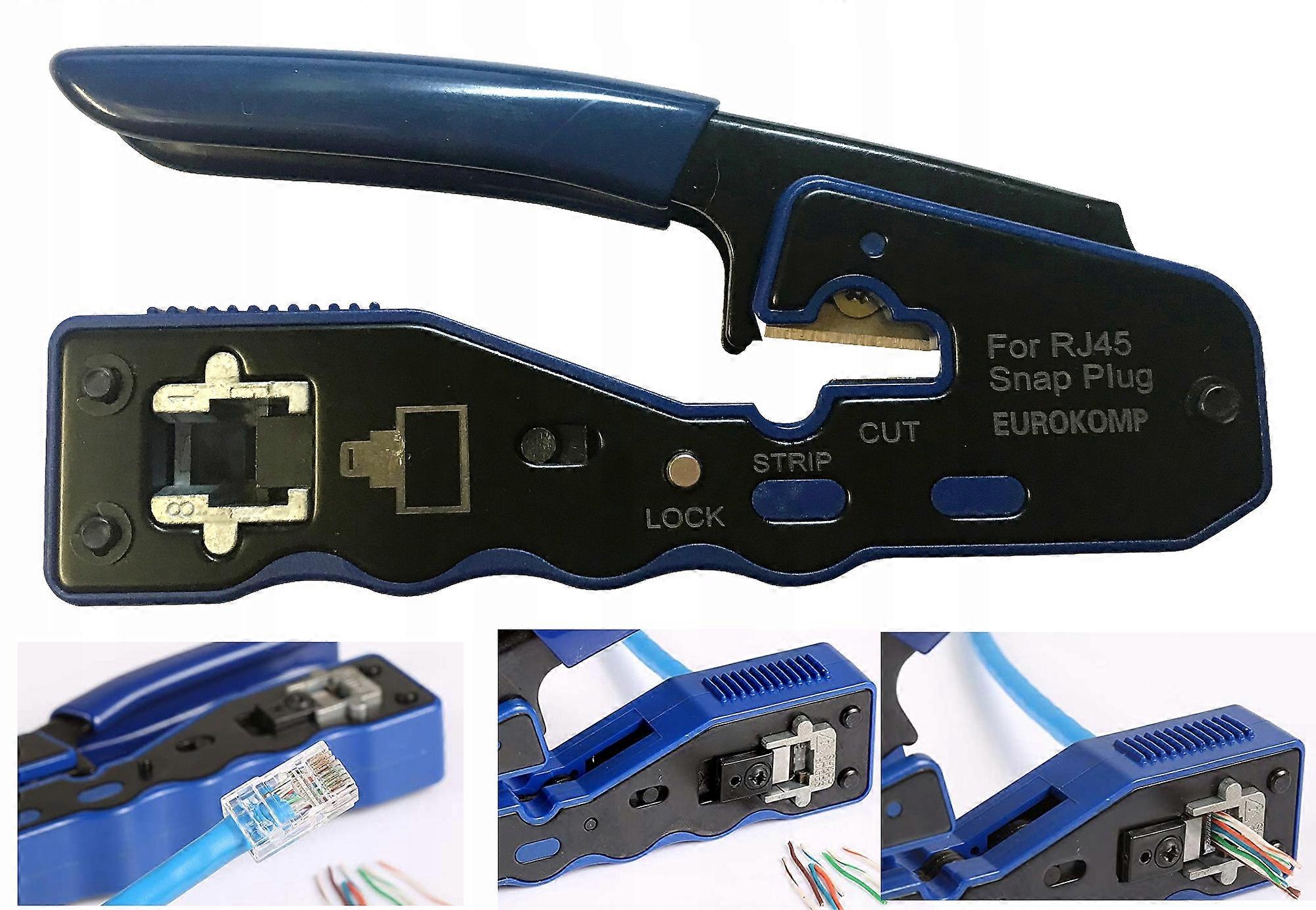 Crimping Tool For Rj45 Through-out Plugs