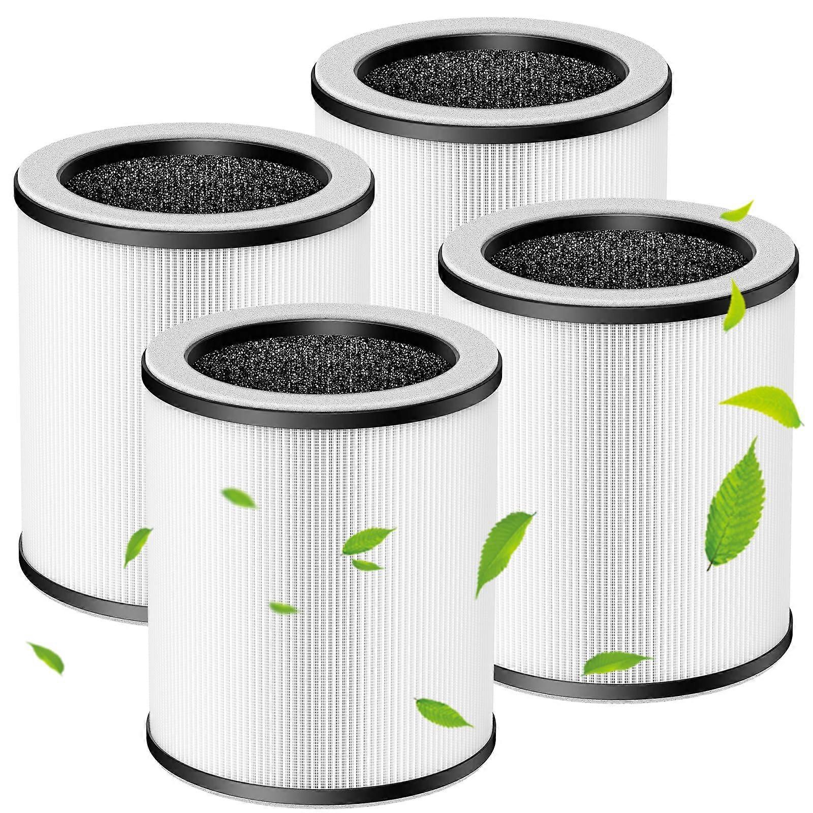 4 Pack Replacement Filters H13 Grade True HEPA Filter & High-Efficiency Activated Carbon Filter for TPLMB P60 Air Purifier