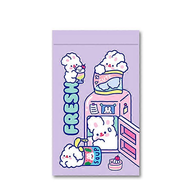 Self Bag PET CCP Wear Resistant Safe Odorless Cute Pattern Practical Reusable Self Sealing Pouch