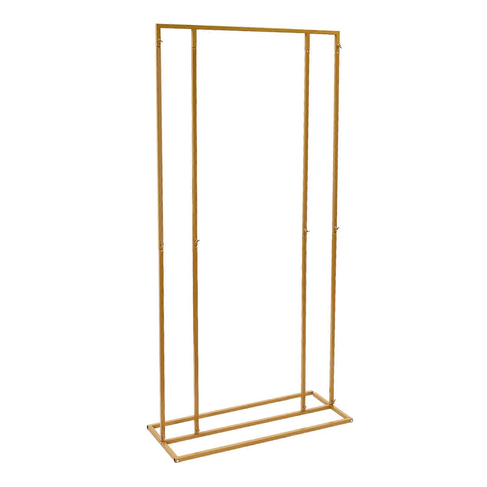2m White/Golden Metal Backdrop Stand Free Standing Rectangle Balloon Wedding Backdrop Stand