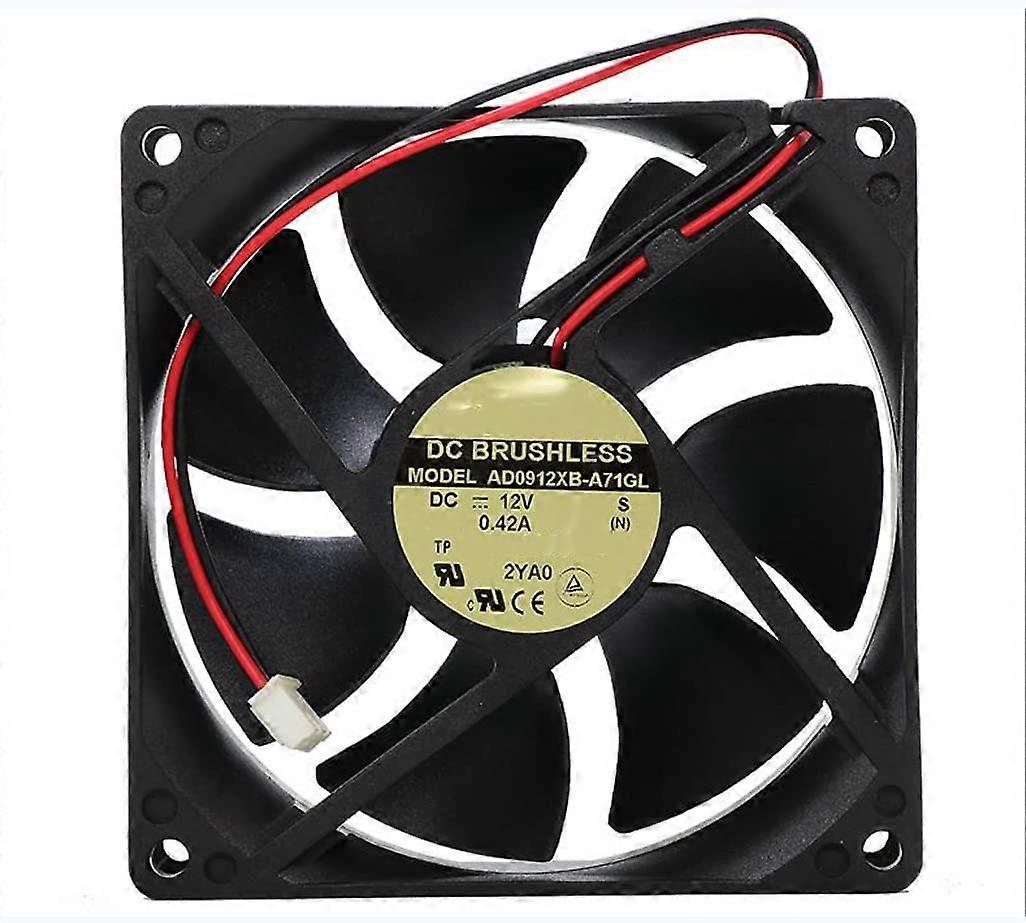 AD0912XB-A71GL DC12V 0.42A 90X90X25mm 2-Wire Cooling Fan For Electronics