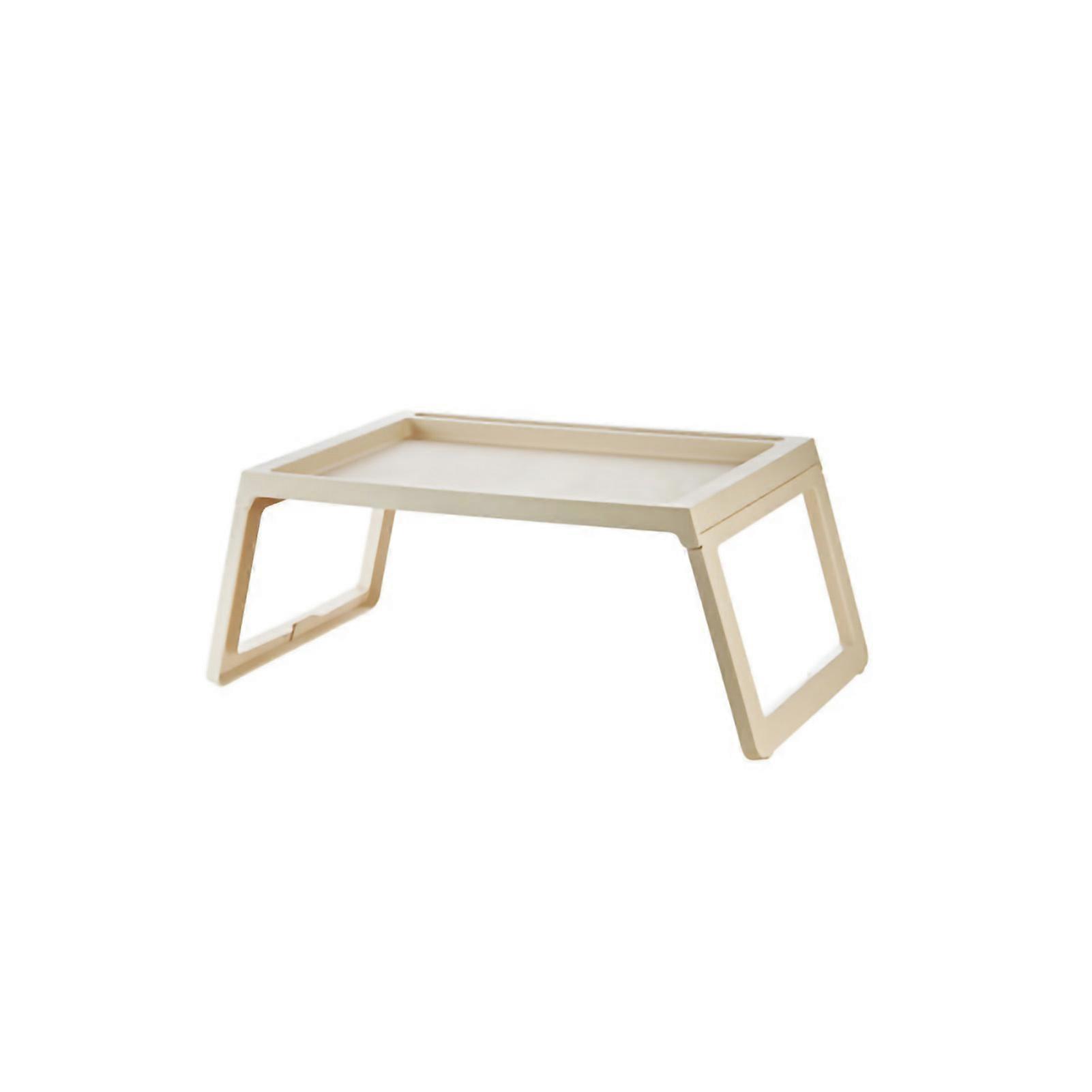 Laptop Bed Desk PP Folding Simple Downward Grooved Design Lap Desk Bed Table with Charging Hole for Bedroom Dorm